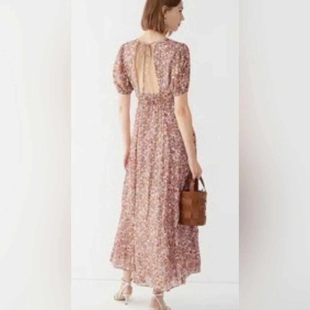 J. Crew Pink Floral Maxi Dress